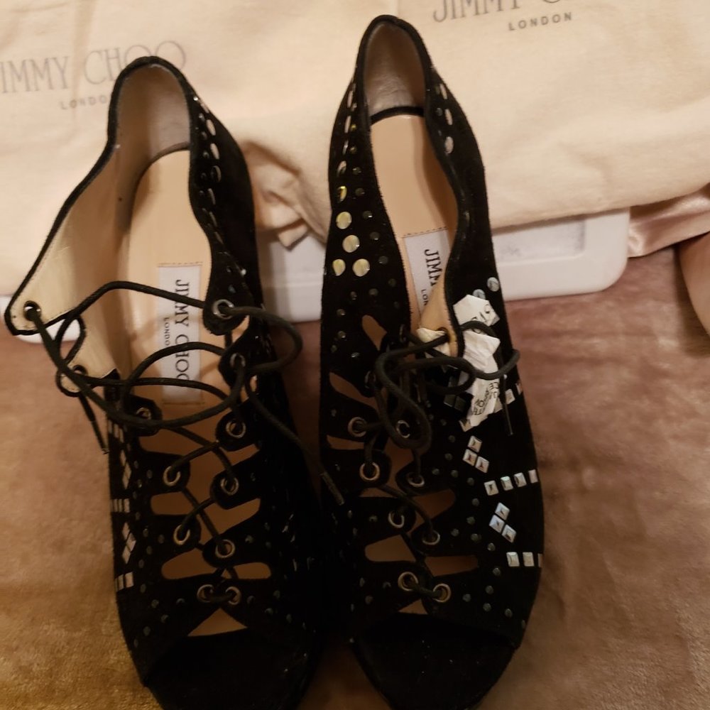 Jimmy Choo Booties Sz 40 with Medal stud detail